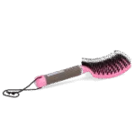 Brosse à crinière en poils de sanglier et picots flexibles, rose, 24,5 cm – Paardenpraat TV Horse Supreme – Image 4
