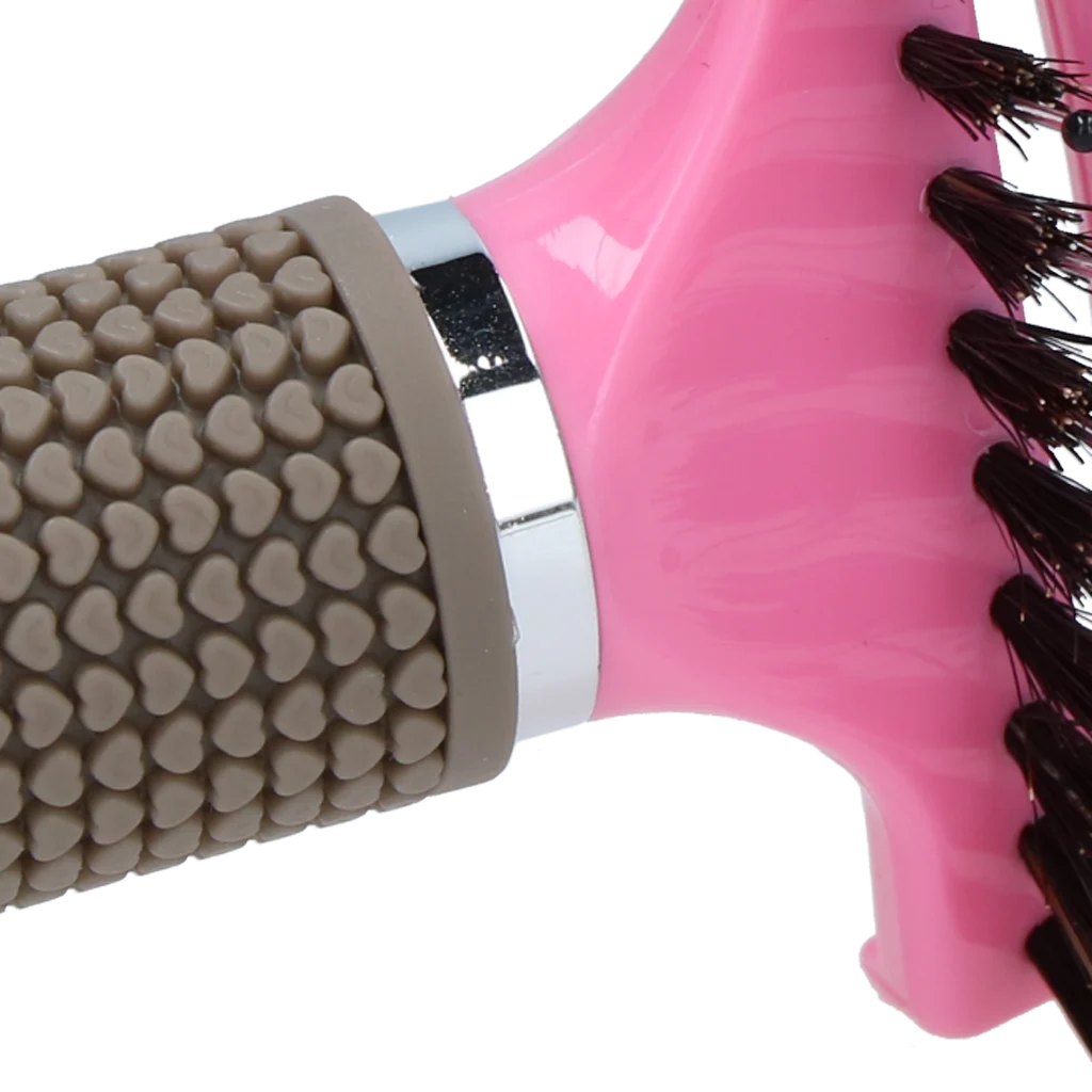Brosse à crinière en poils de sanglier et picots flexibles, rose, 24,5 cm – Paardenpraat TV Horse Supreme – Image 3