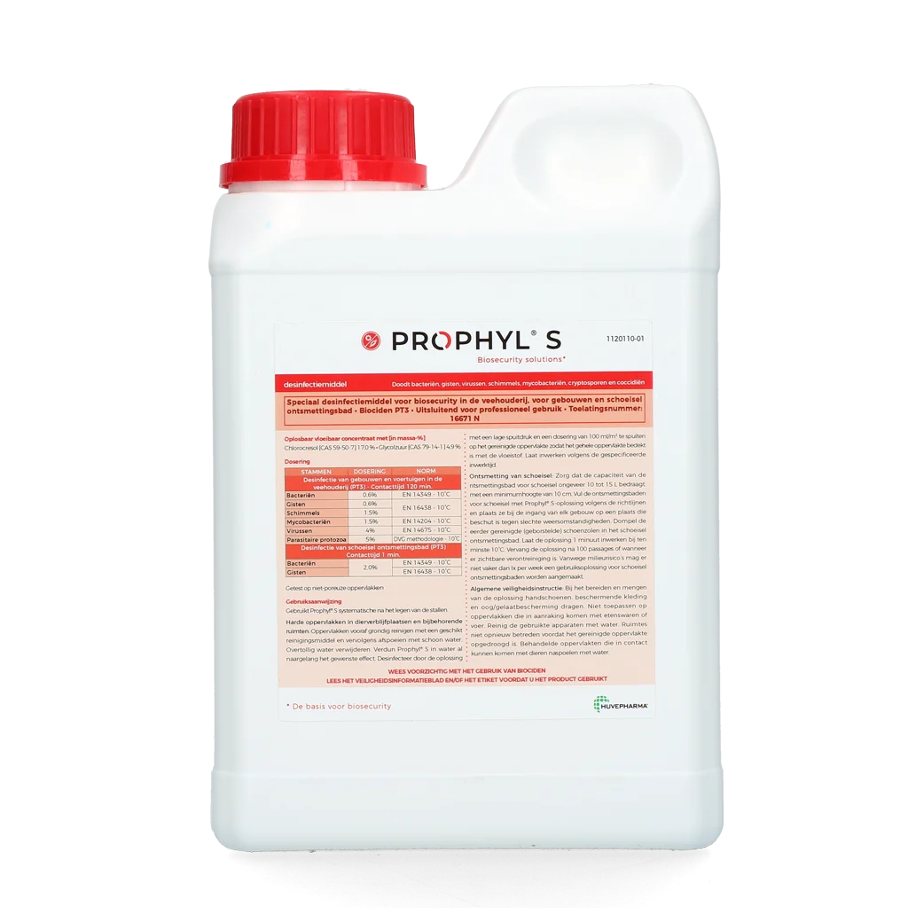Désinfectant pour locaux d’hébergement des animaux 1 l – Huvepharma Prophyl S – Image 1