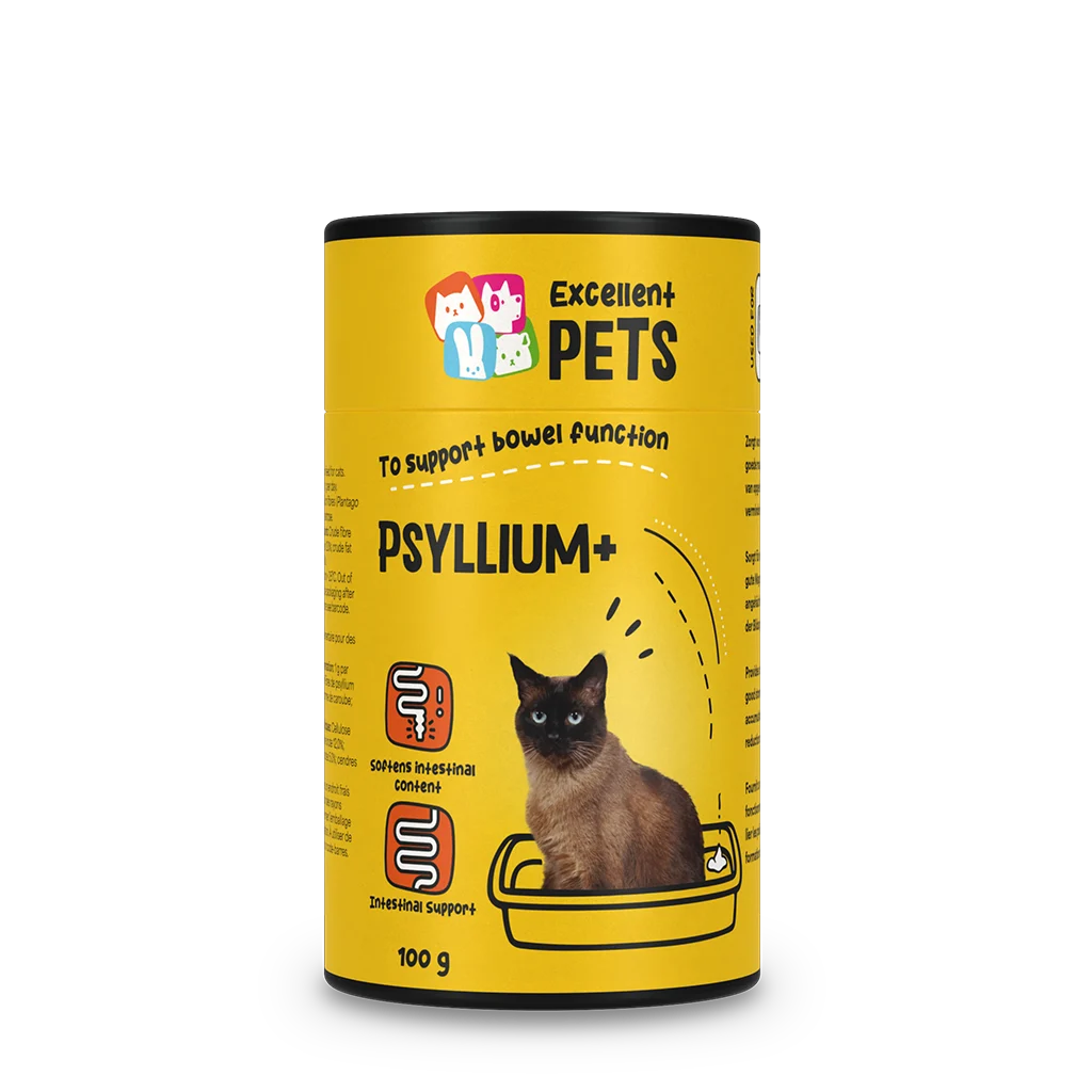 Poudre de psyllium pour chats avec farine de graines de caroube, 100 g – Excellent Pets Cat Psyllium+ – Image 1