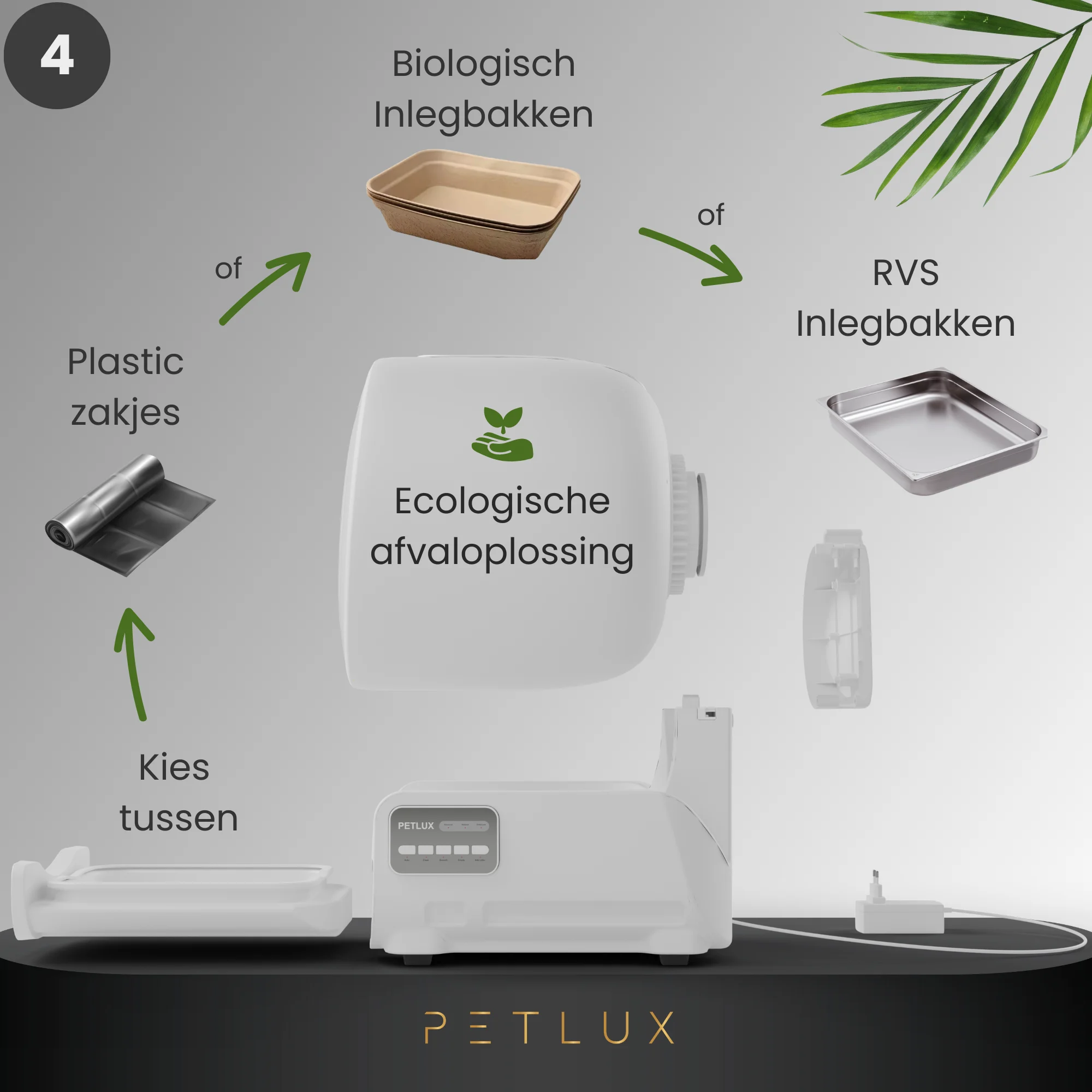 Bac à litière automatique XXL avec commande par application, blanc – Petlux V3 XXL – Image 6
