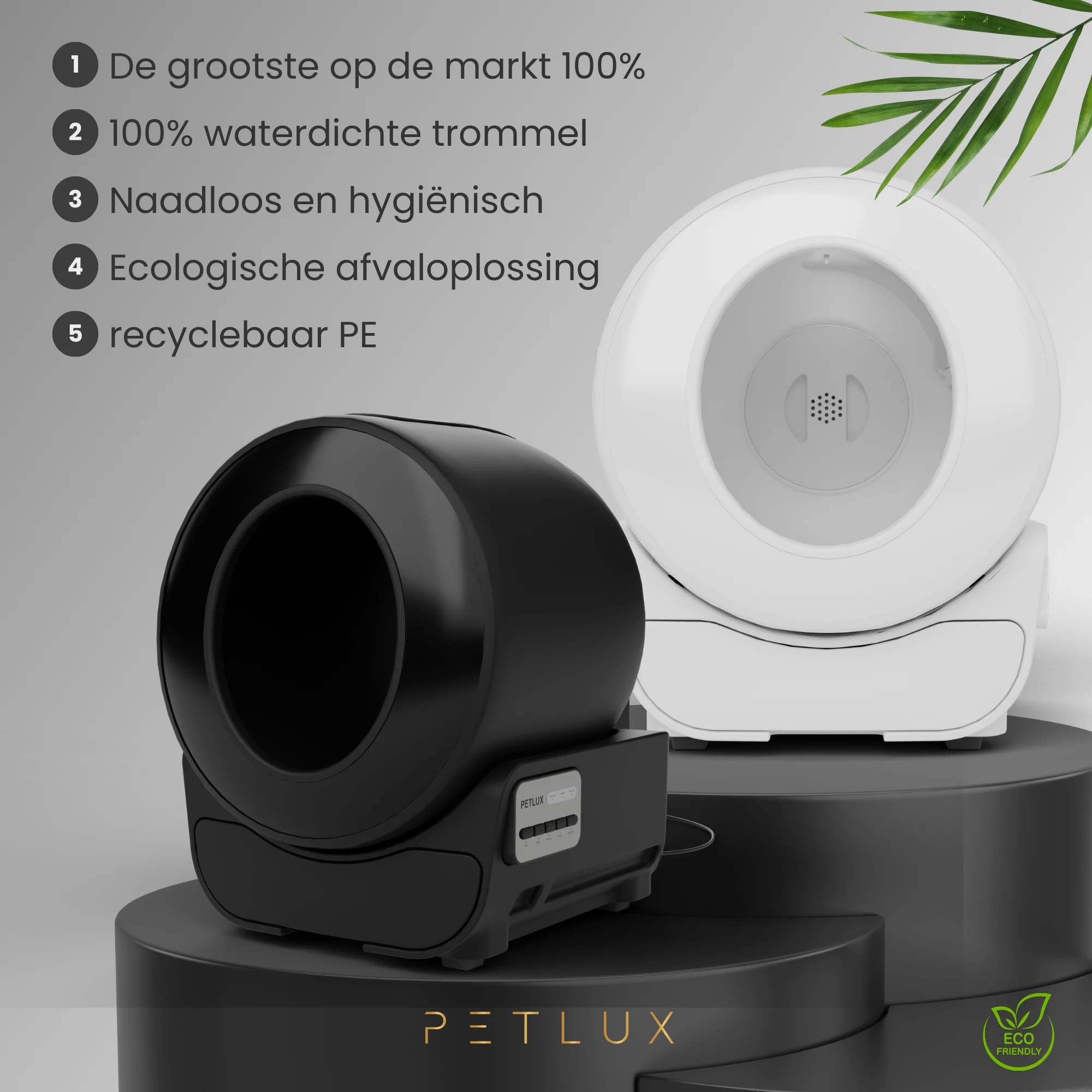 Bac à litière automatique XXL avec commande par application, noir – Petlux V3 XXL – Image 2