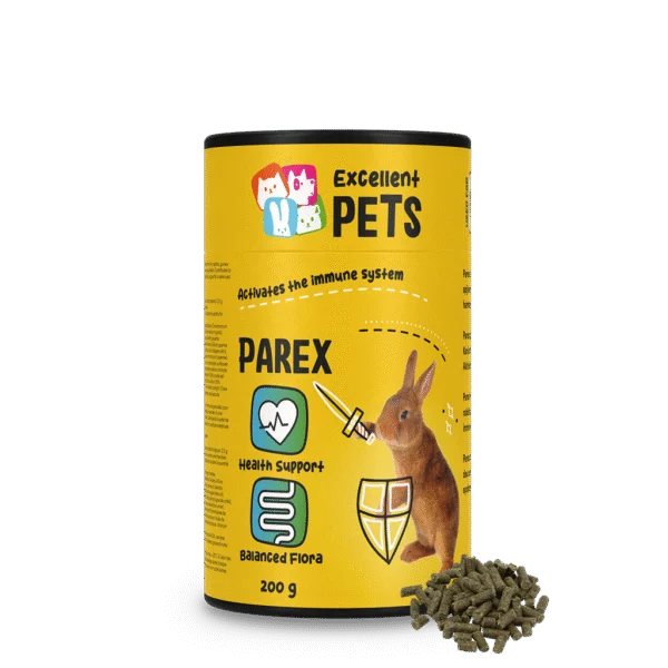 Aliment complémentaire en granulés pour lapins, 200 g – Excellent Pets Rabbit Parex