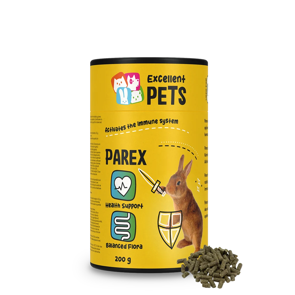 Aliment complémentaire en granulés pour lapins, 200 g – Excellent Pets Rabbit Parex – Image 1
