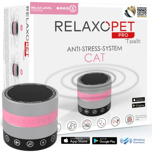 Appareil de relaxation pour chats avec fréquences sonores et Bluetooth – Relaxopet PRO Touch Kat