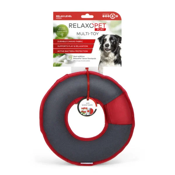Anneau de jeu pour chien avec compartiment de rangement pour capsules parfumées – Relaxopet Play Multi-Ring