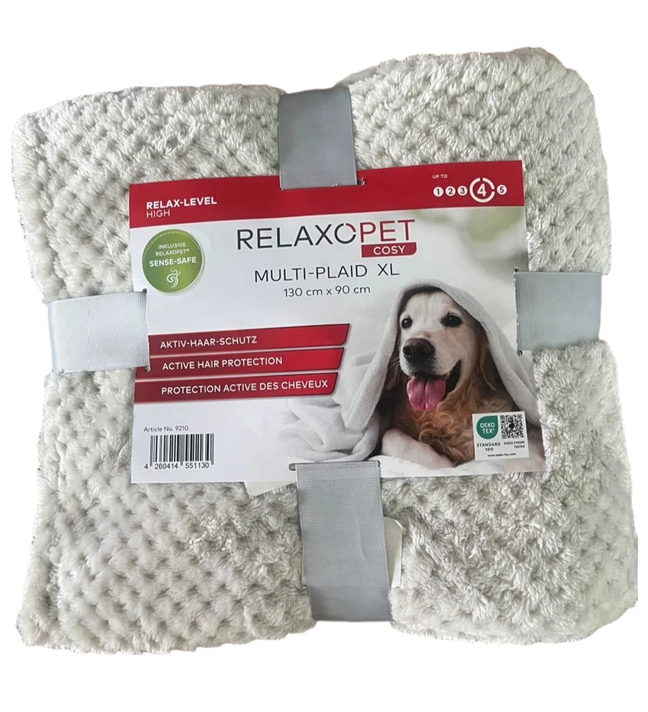 RELA0150.jpg Plaid pour chien en micro peluche, gris 150 x 90 cm – Relaxopet Cosy Multi-Plaid XL – Image 1