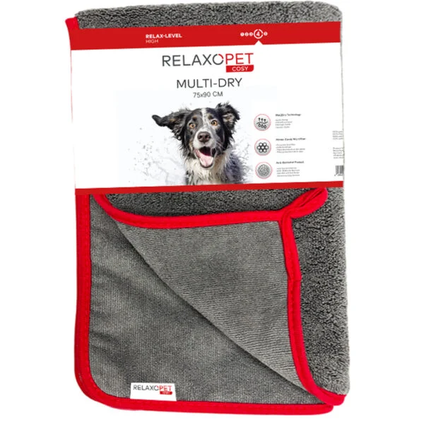 Serviette pour chien en microfibre, 75 x 90 cm – Relaxopet Cosy Multi-Dry Original