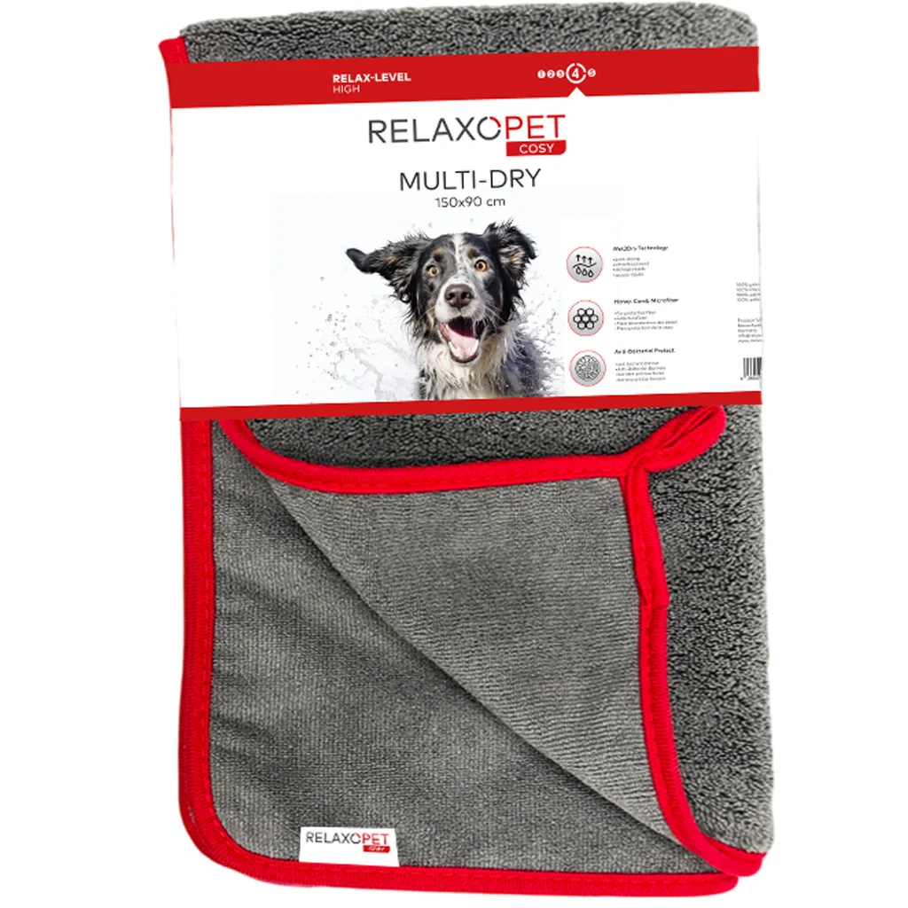 RELA0152.jpg Serviette en microfibre pour chien, 150 x 90 cm – Relaxopet Cosy Multi-Dry XL – Image 1
