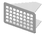Grille de rénovation en acier inoxydable pour la ventilation du vide sanitaire, 5 x 10,5 cm – Renofix