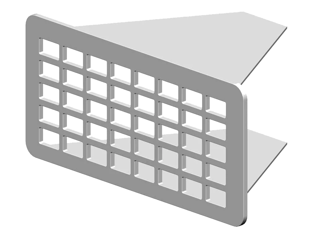 Grille de rénovation en acier inoxydable pour la ventilation du vide sanitaire, 5 x 10,5 cm – Renofix – Image 1