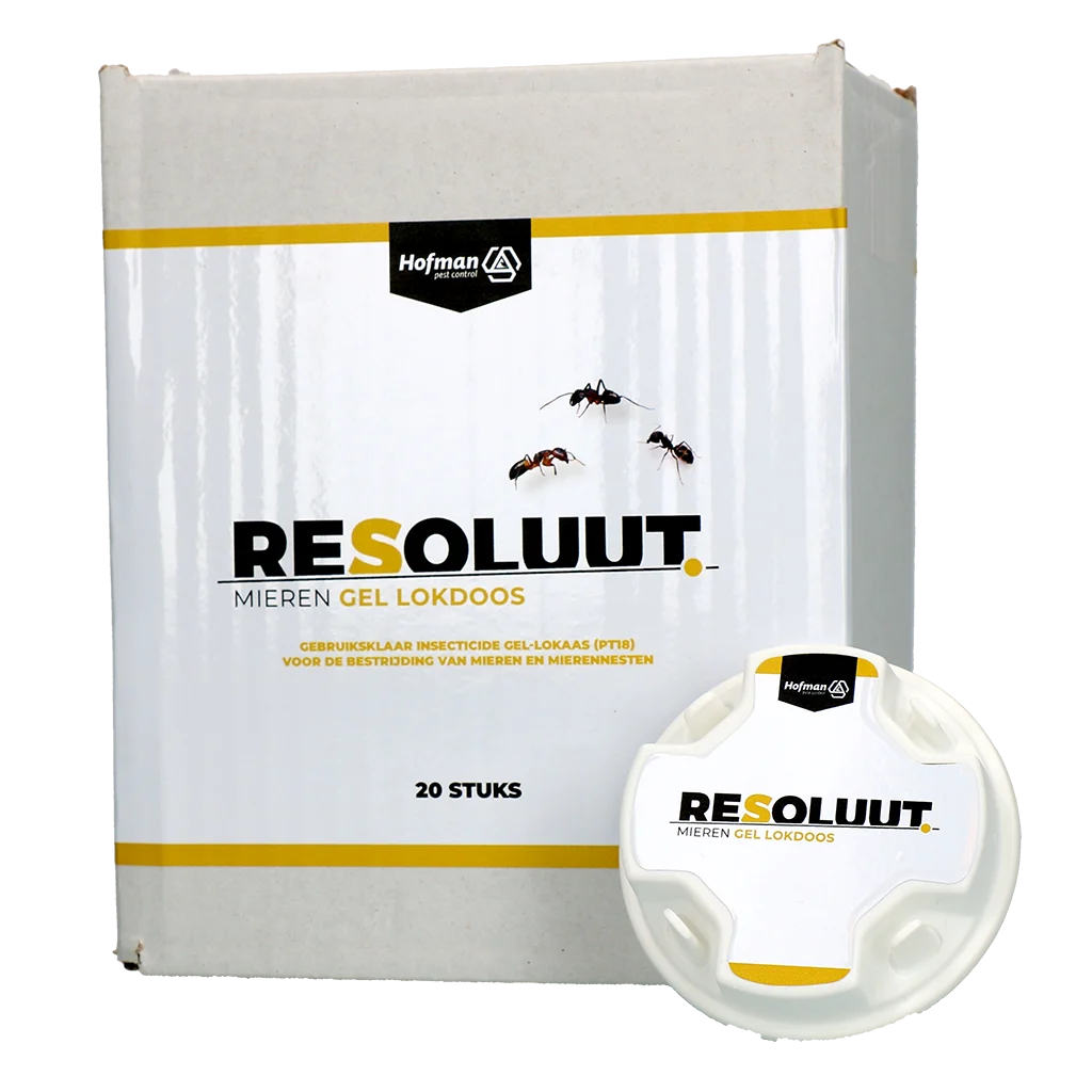 Boîtes appâts avec gel contre les fourmis noires des jardins, 20 unités – Boîtes appâts Resoluut Mieren Gel – Image 1