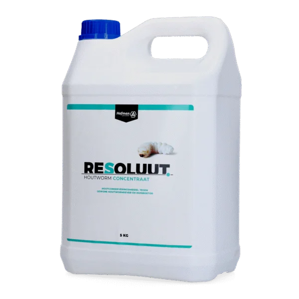 Concentré contre les insectes du bois diluable à l’eau 5 kg – Resoluut Houtworm Concentraat