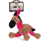 Jouet pour chien âne avec couineur, rose M, 26 x 33 cm – Retro Dog Donkey
