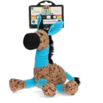 Peluche pour chien Âne avec couineur, bleu M – Retro Dog Donkey