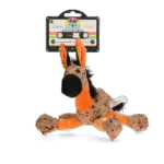 Peluche pour chien âne avec couineur, orange S – Retro Dog Donkey
