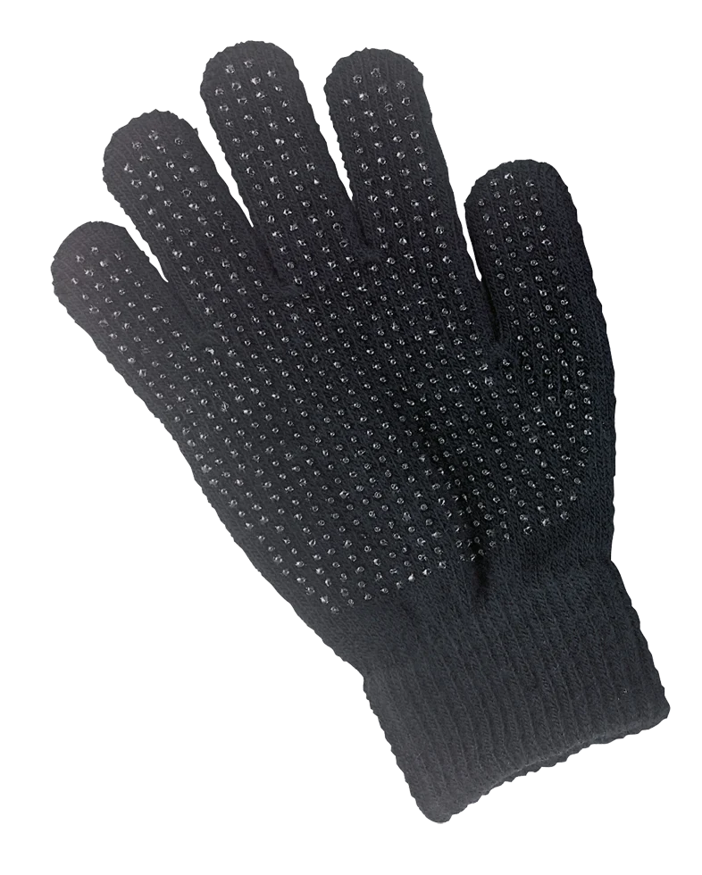 Gant d’équitation avec paume antidérapante, noir, pour enfants – Magic Grippy – Image 1