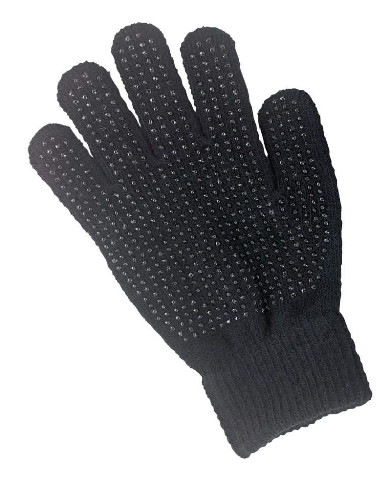 Gant d’équitation noir avec adhérence sur la paume pour adultes – Magic Grippy