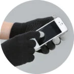 Gants d’équitation Magic Touch noirs avec grip, taille unique – Image 3