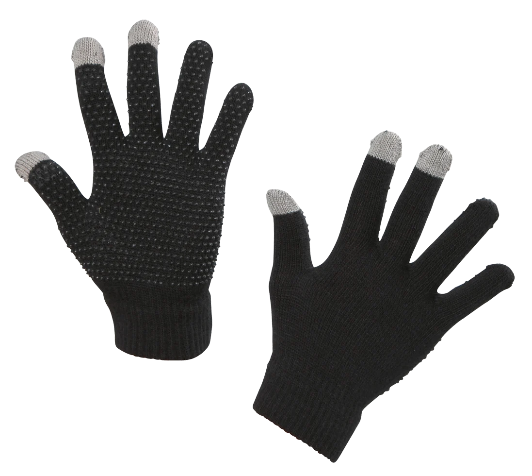 Gants d’équitation Magic Touch noirs avec grip, taille unique – Image 4