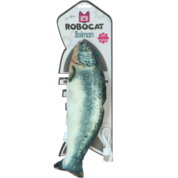 Poisson jouet en mouvement pour chats, au MADNIP, 30 cm – Robocat Fish