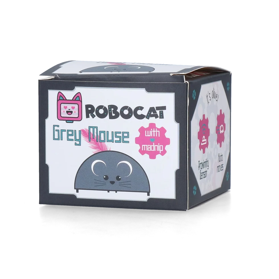 Souris jouet avec capteur de mouvement et Madnip, grise – Robocat Mouse – Image 4