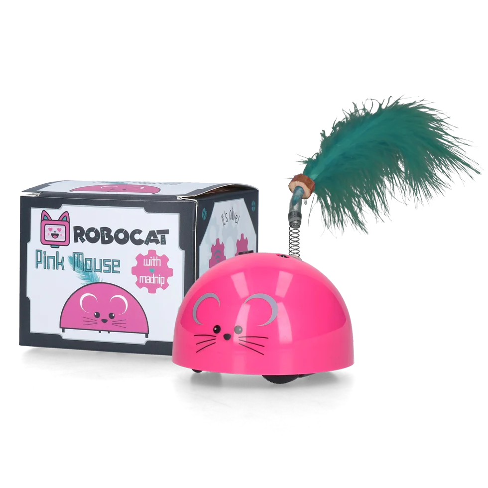 Souris de jeu avec capteur de mouvement et Madnip, rose – Robocat Mouse – Image 1