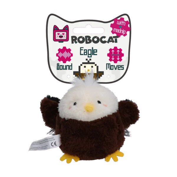 Jouet pour chat qui bouge avec son et Madnip – Aigle Robocat