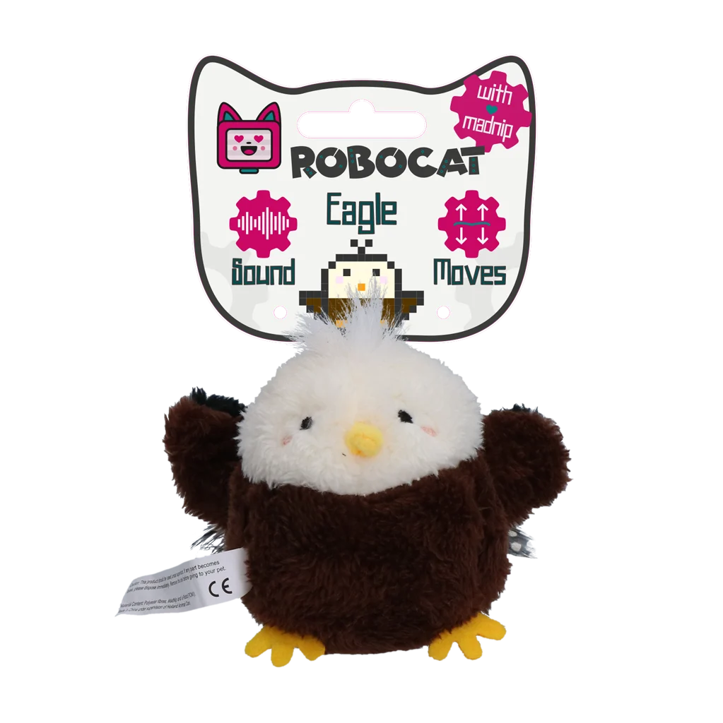 Jouet pour chat qui bouge avec son et Madnip – Aigle Robocat – Image 1