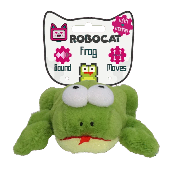 Jouet pour chat interactif avec son et Madnip – Robocat Grenouille