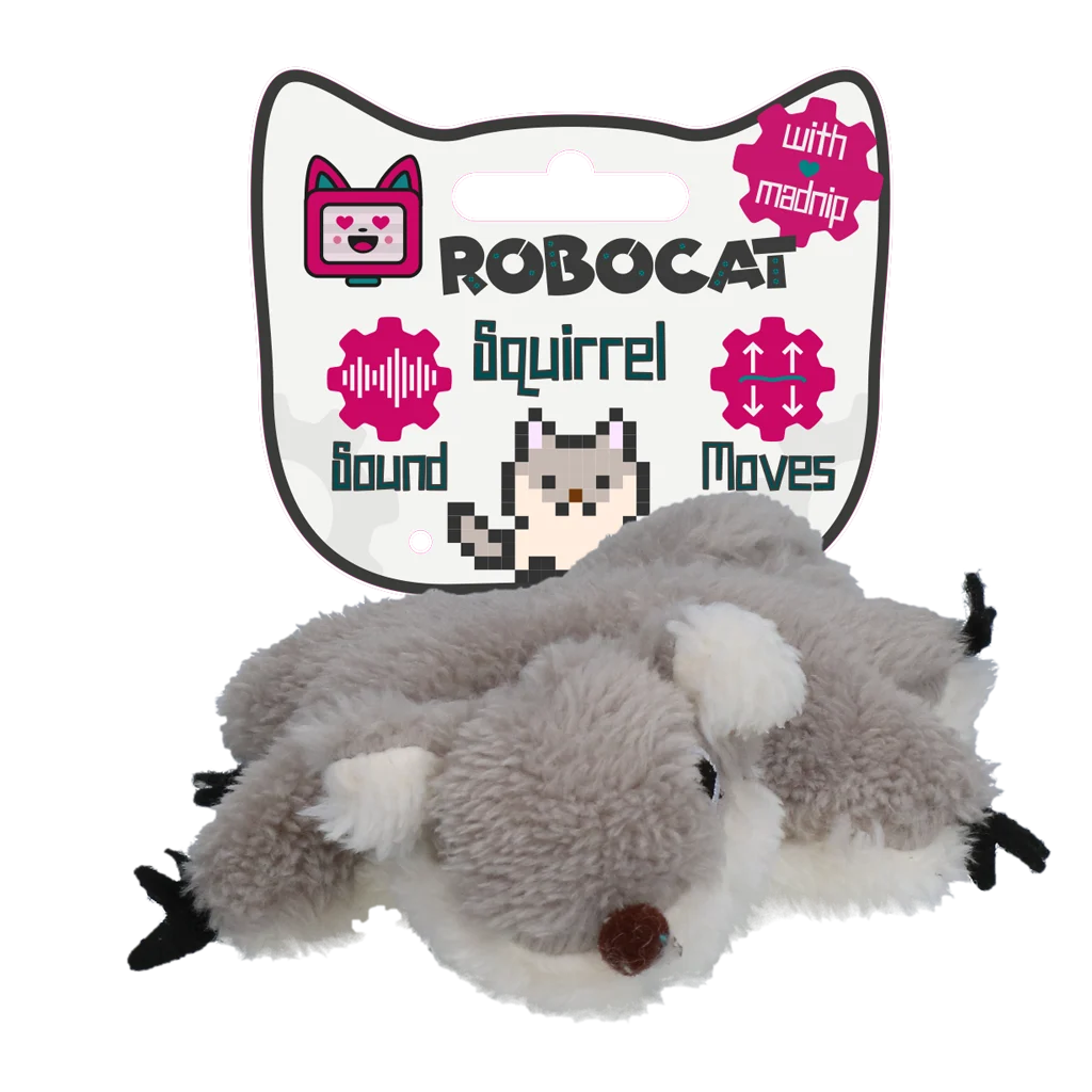 Jouet pour chat interactif avec son et Madnip – Robocat Écureuil – Image 1