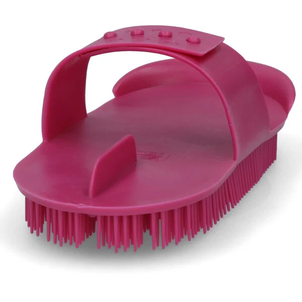 Étrille en plastique souple, 180 x 90 mm, rose – Vplast Original