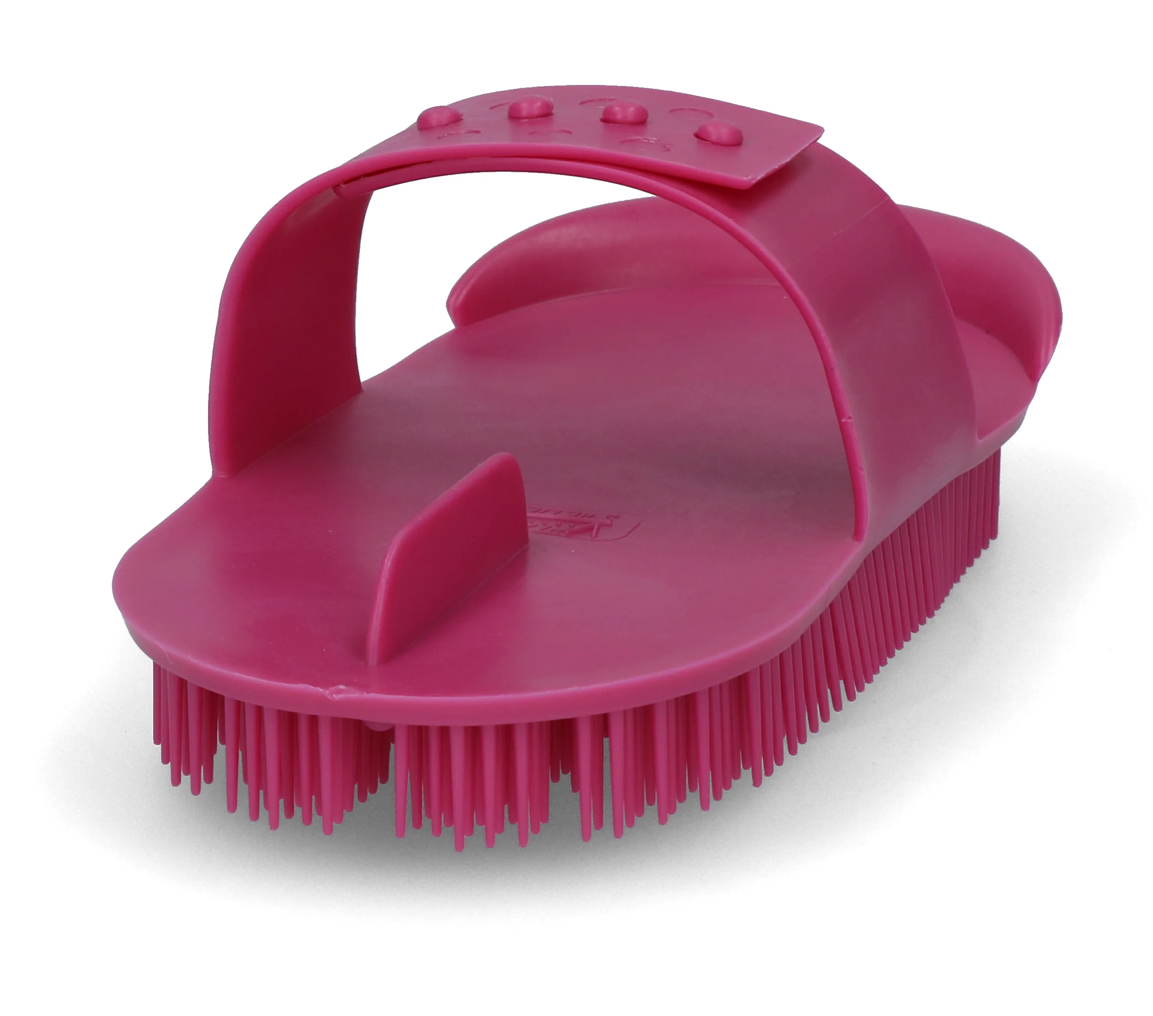 Étrille en plastique souple, 180 x 90 mm, rose – Vplast Original – Image 1