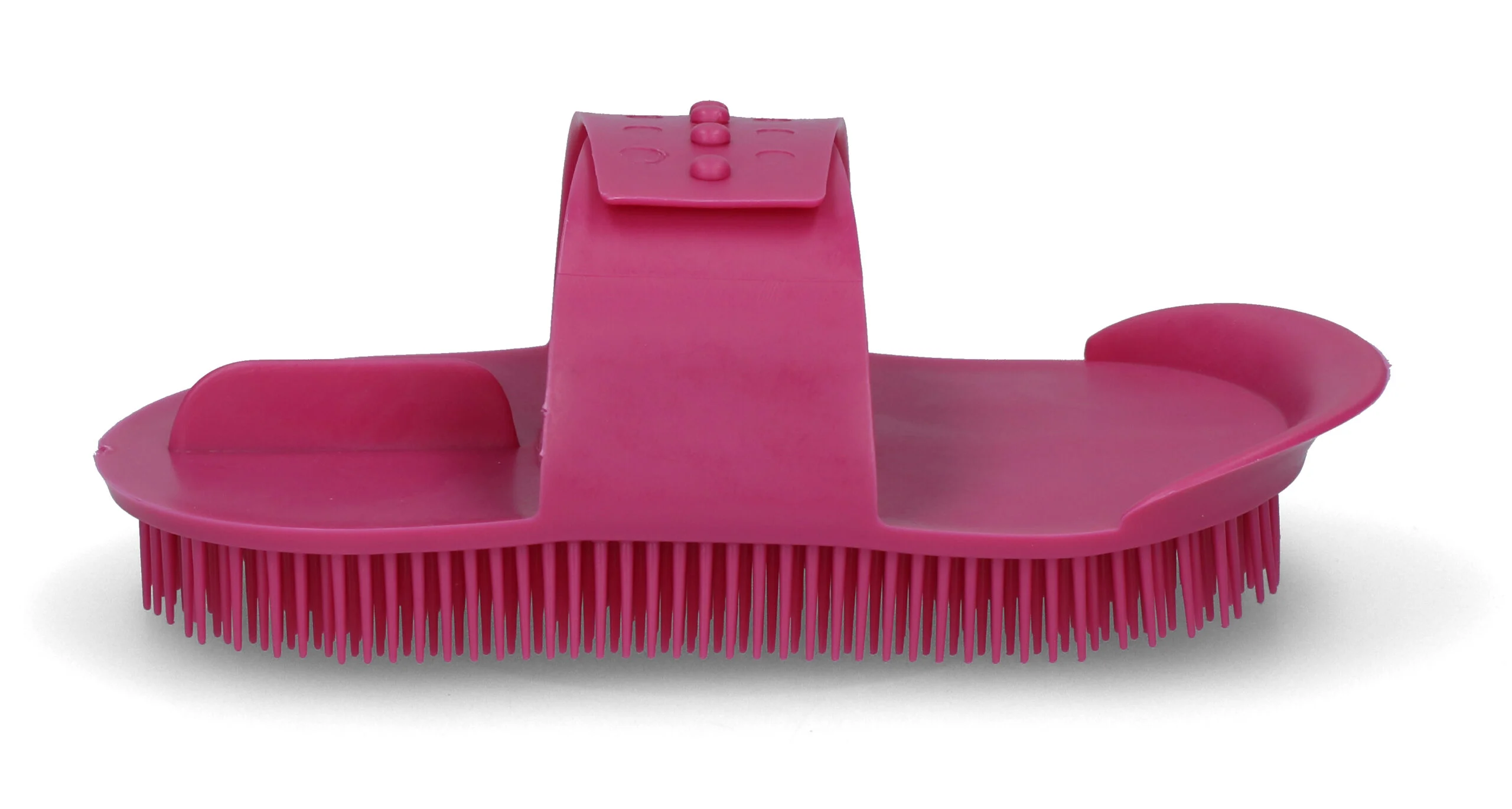 Étrille en plastique souple, 180 x 90 mm, rose – Vplast Original – Image 2