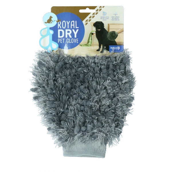Gant de brossage en microfibre pour chien, 24 x 18 cm – Royal Dry