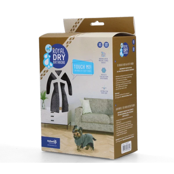 Peignoir pour chien en microfibre XS, longueur de dos de 30 à 35 cm – Royal Dry