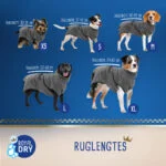 Sac séchant pour chien en microfibre XS, longueur de dos de 30 cm – Royal Dry Doggy Bag – Image 3