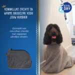 Sac de séchage pour chien en microfibre S, longueur de dos 40 cm – Royal Dry Doggy Bag – Image 5