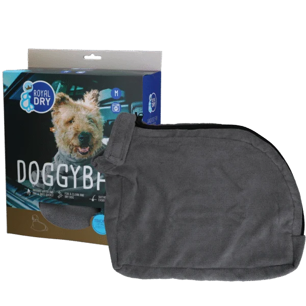 Sac séchant pour chien en microfibre M, longueur de dos 60 cm – Royal Dry Doggy Bag