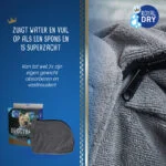 Sac séchant pour chien en microfibre M, longueur de dos 60 cm – Royal Dry Doggy Bag – Image 4