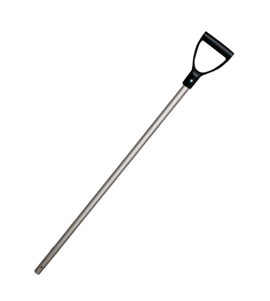 Manche de pelle en aluminium 105 cm, 28 mm, poignée noire – Image 1
