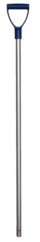 Manche de pelle en aluminium, 105 cm, 28 mm, poignée bleu foncé – Image 1