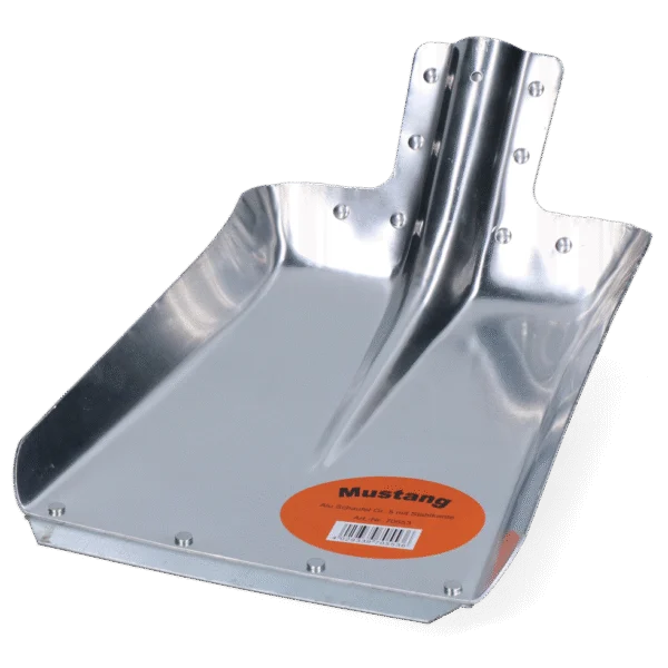 Pelle en aluminium avec bande d’usure en acier, largeur 27 cm, sans manche – Mustang