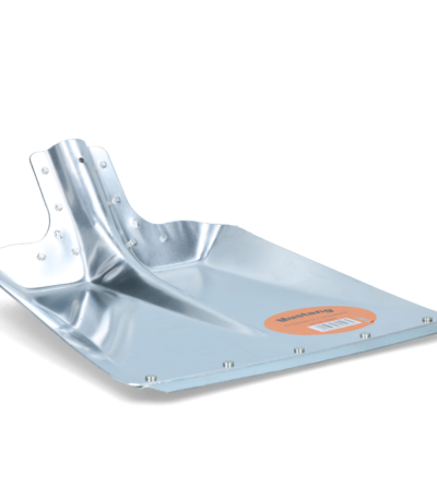 Pelle en aluminium avec bande d’usure en acier, largeur 33 cm, sans manche – Mustang