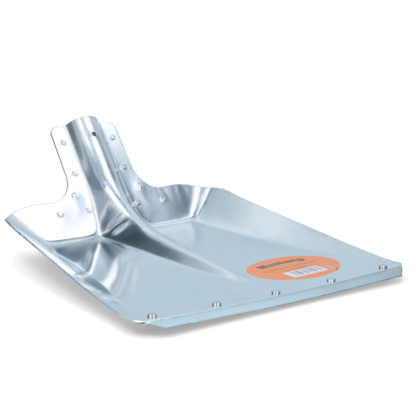 Pelle en aluminium avec bande d’usure en acier, largeur 33 cm, sans manche – Mustang