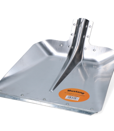 Pelle en aluminium avec bande d’usure en acier, largeur 38 cm, sans manche – Mustang
