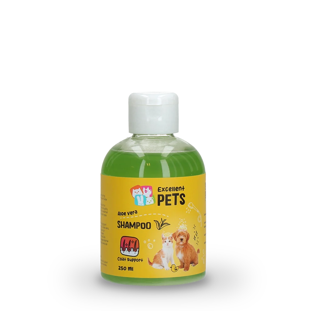 Shampooing pour chien à l’aloe vera pour peau sensible, 250 ml – Excellent Pets Shampoo Aloe Vera – Image 1