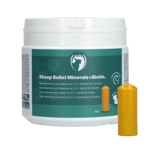Bolus pour moutons avec biotine, 10 pièces – Excellent Sheep Bullet Minerals + Biotin