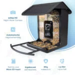 Mangeoire avec caméra et panneau solaire, 1,5 l – Hofman Animal Care AI Bird Feeder – Image 2