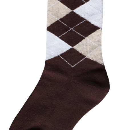 Chaussettes d’équitation marron, beige et blanc, taille 43 à 46